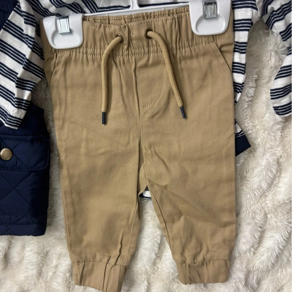 NWT TOMMY BAHAMA Navy and Tan Kids Outfit